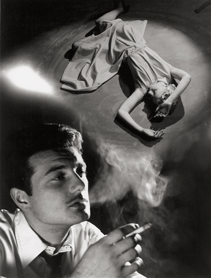 dreaming of smoking a cigarette Gaston Paris | Man smoking and dreaming (double exposure) (1940)
