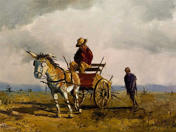 Donkey Cart by Hennie Griesel