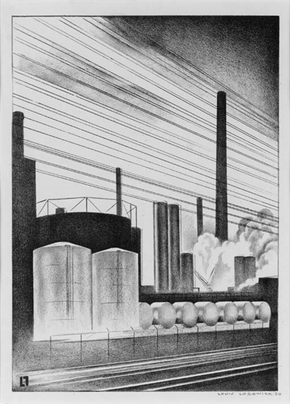 White Tanks (F. 76) by Louis Lozowick, 1930