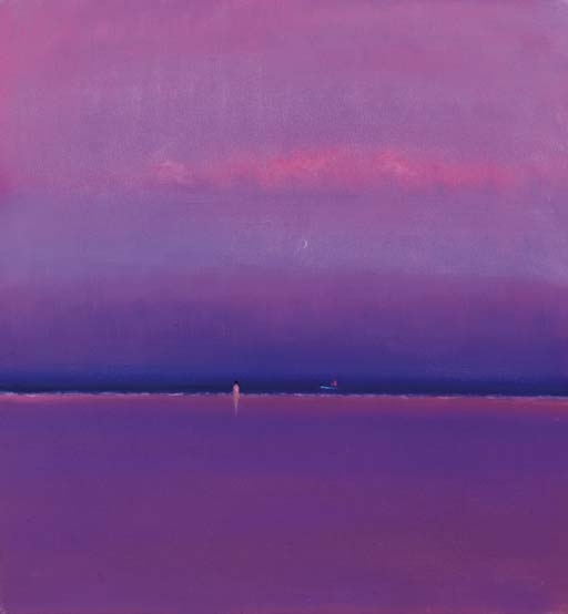 Artwork by John Miller, Lelant Beach, New Moon, Made of oil on canvas