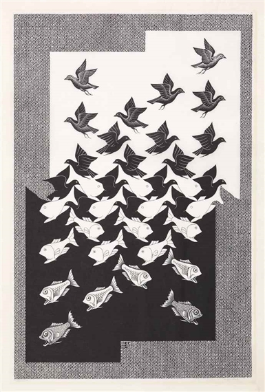 Sky and Water II (B. 308) by Maurits Cornelis Escher, 1938