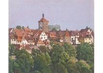 Artwork by Hiroshi Hada, Evening Rothenburg, Made of oil on canvas