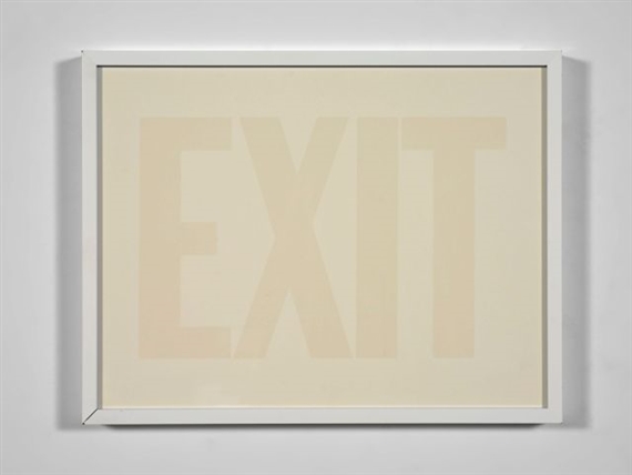 Exit (blanc) by Olivier Mosset, 1998
