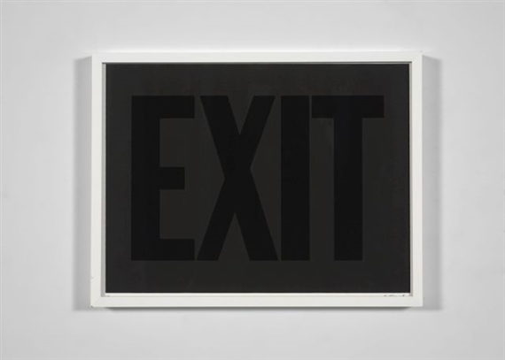 Exit (noir) by Olivier Mosset, 1998