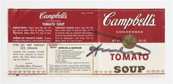 Andy Warhol | Campbell´s condensed Tomato Soup (1966 - 1969) | MutualArt