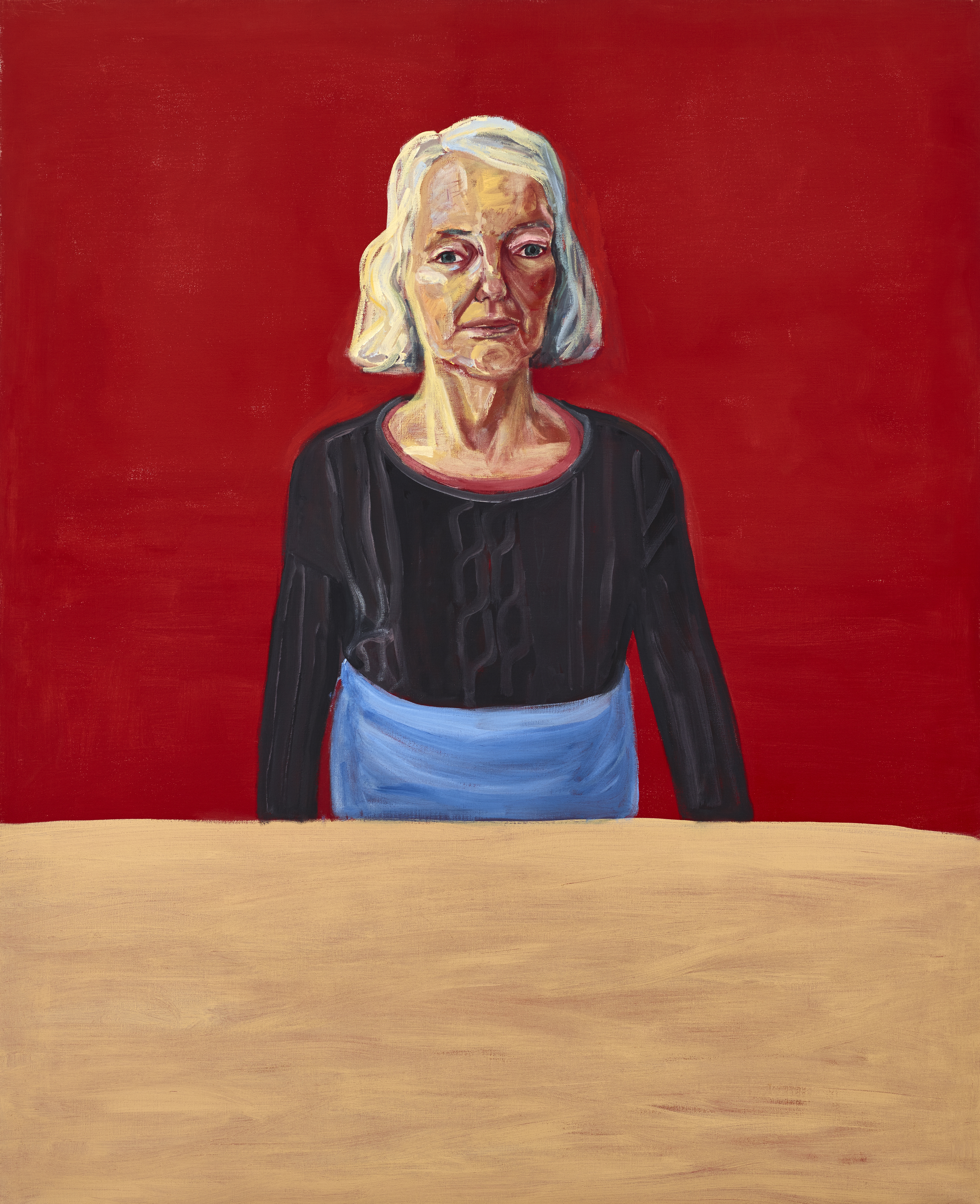 Självporträtt, rött by Lena Cronqvist, 2003