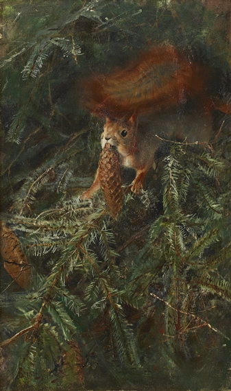 Squirrel by Bruno Liljefors, 1886