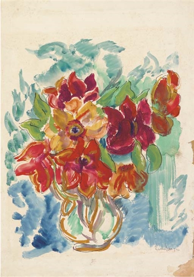 Still life with flowers; and Fifteen other similar works.