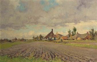 Peasants working in the fields - Arie Zwart