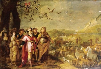 Noah and his family entering the Arch - S. Daens