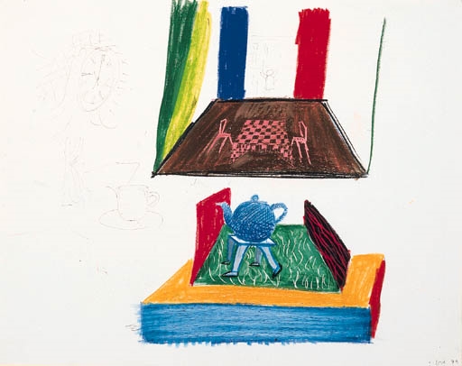Study for Flower and Teapot by David Hockney, 1979