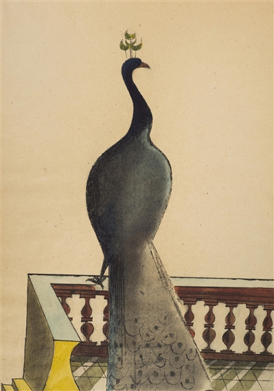 A Peacock by František Tichý, 1952