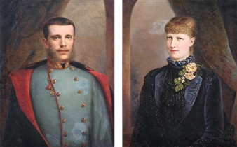 Rudolf, Kronprinz von Österreich und Ungarn.Stephanie von   Belgien. - Hedwig Höna-Senft