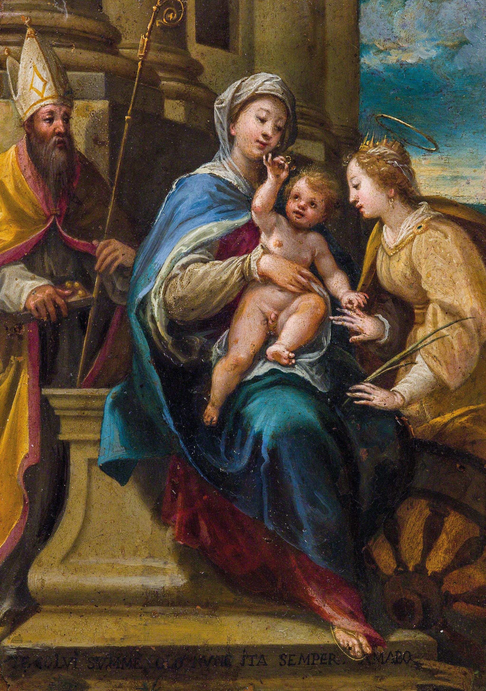 Italian School, 17th Century | The Mystical Marriage of Saint Catherine ...