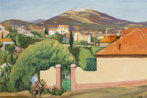 View of Hondarribia by Simon Mondzain, 1923