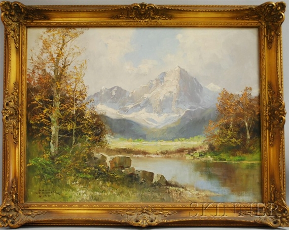 Mountain Landscape by Hans Grabner