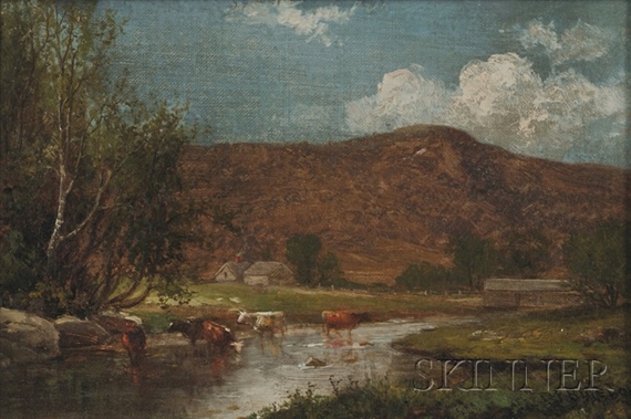 Cattle in a Stream by Daniel Folger Bigelow