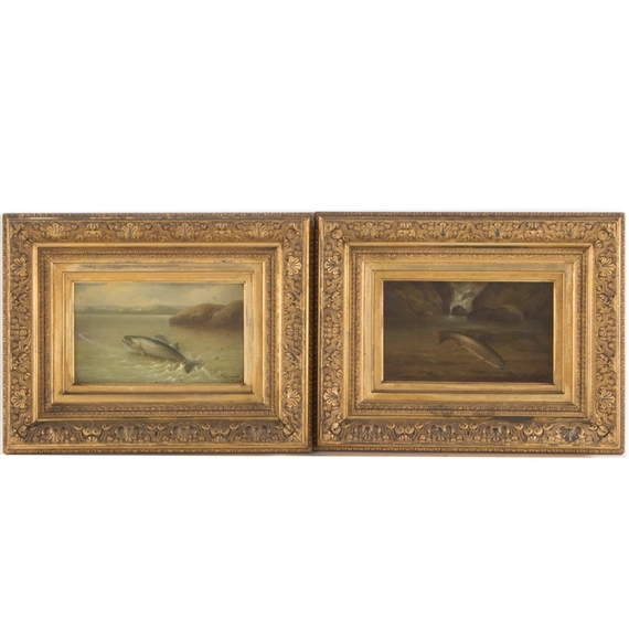 A pair of Fish in a Seascape by Arnoud Wydeveld