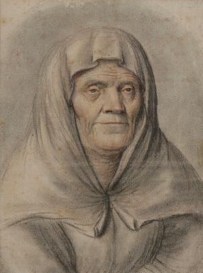 Portrait de vieille femme au châle by Nicolas Lagneau