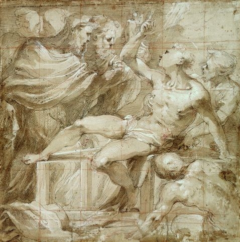 Die Marter des Heiligen Laurentius by Parmigianino
