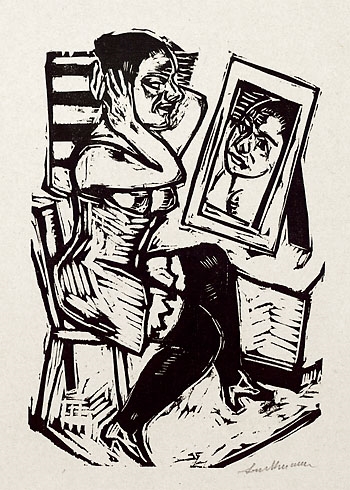Toilette by Max Beckmann, 1923