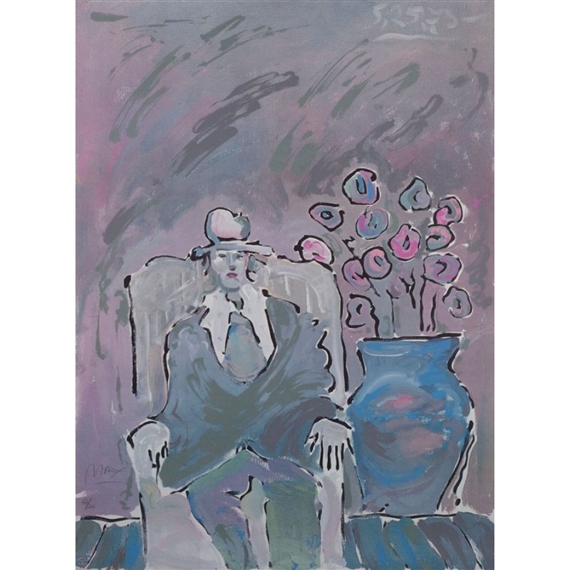 Peter Max | Seated Man (1981) | MutualArt