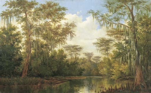 Water Lilies and Spanish Moss by Henry Chapman Ford, 1874