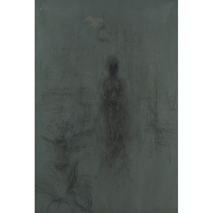 Artwork by Arthur Lerner, Untitled, Made of graphite and chalk on paper