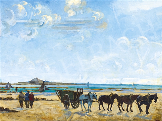 Norman Seashore with Sailing Boats by Alfred Reth, circa 1916