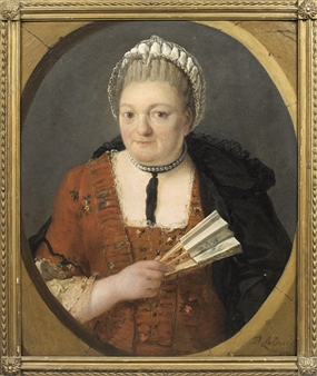 PORTRAIT DE FEMME TENANT UN EVENTAIL - Jean-Baptiste Le Brun