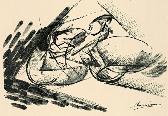 Schnelligkeit by Umberto Boccioni, 1914