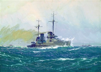 Großer Kreuzer Seydlitz in der Nordsee - Robert Schmidt Hamburg