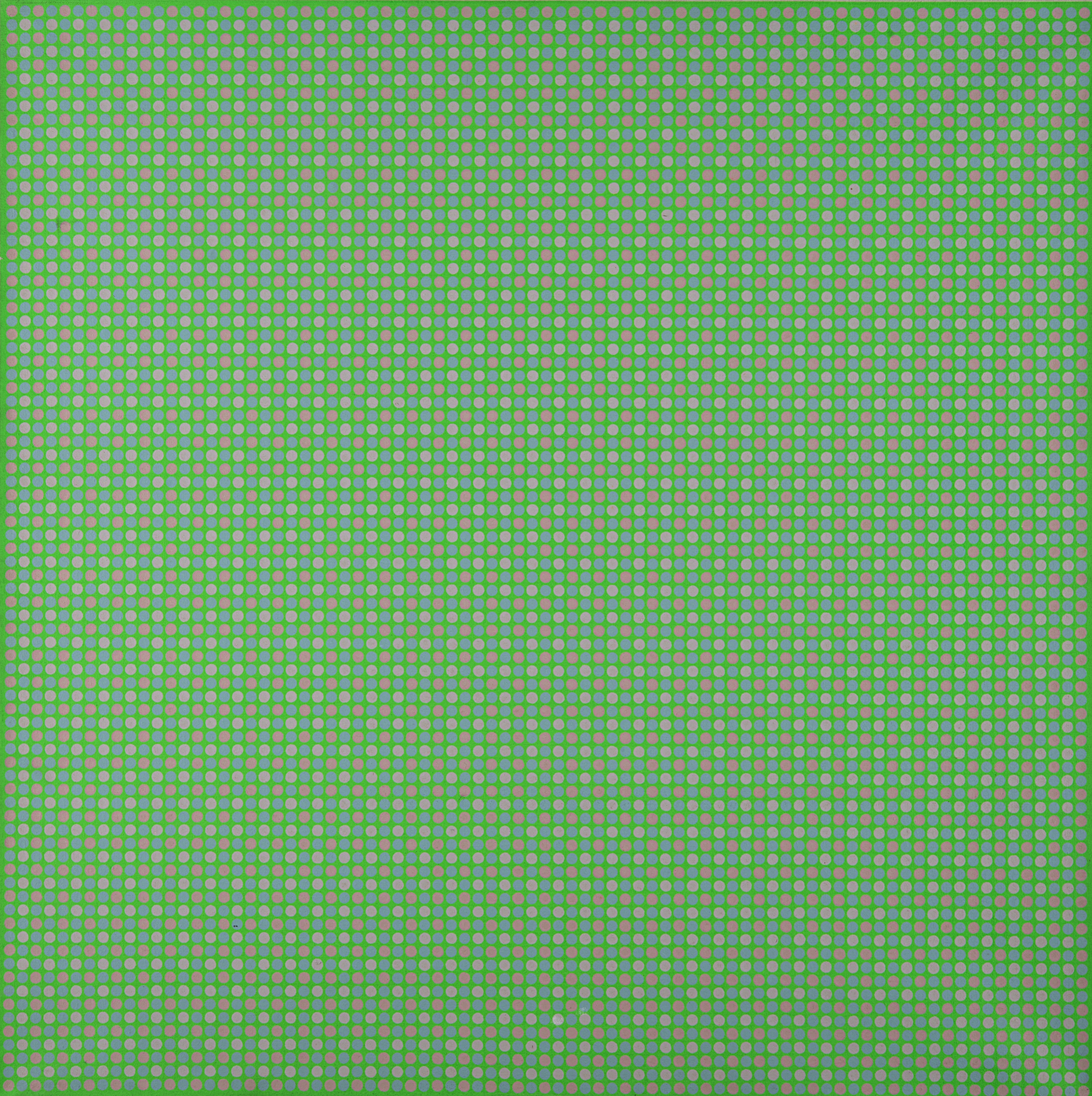 Artwork by Kuno Gonschior, Vibr Grun-Rot-R-Blau, Made of Acrylic on canvas