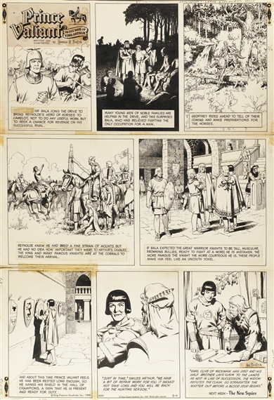 Details about   Prince Valiant Sunday #1629 by Hal Foster from 4/28/1968 Rare Full Page Size ! 