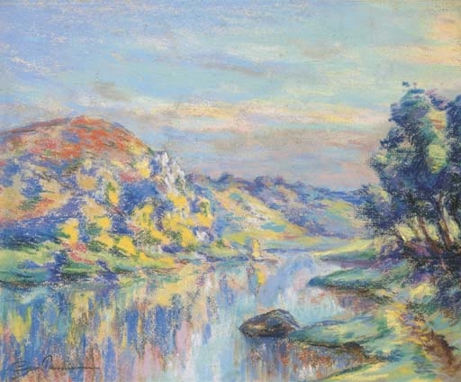 La Roche de l'Echo, Crozant by Armand Guillaumin, 1912