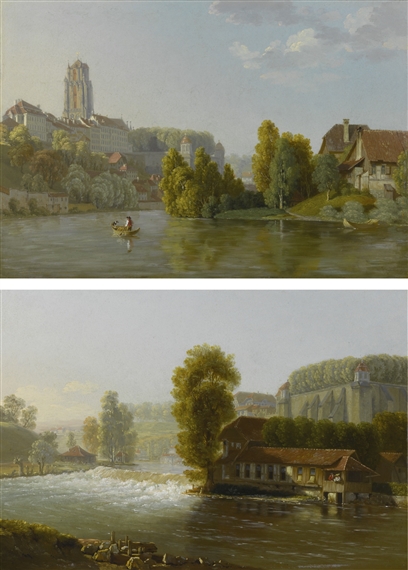 VIEWS OF THE OLD CITY OF BERN, A PAIR