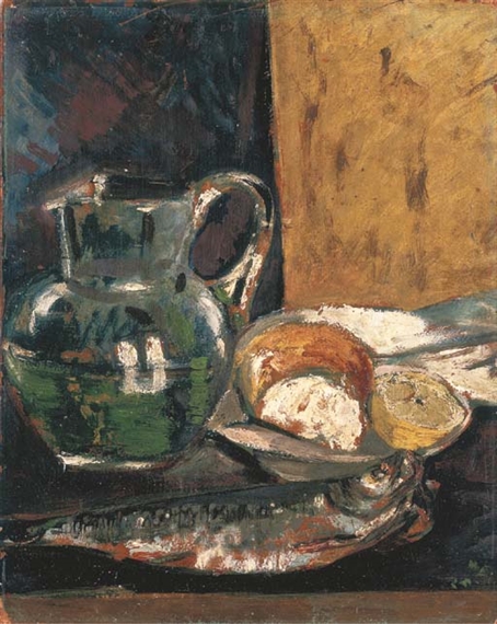 Natura morta con pane by Filippo de Pisis, 1925