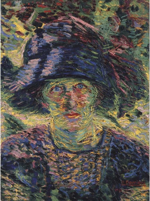 Artwork by Umberto Boccioni, Ritratto femminile, Made of oil on canvas