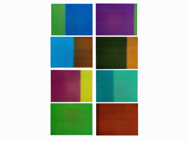 Artwork by Tobias Rehberger, 8 works, The Missing Colors, Made of serigraphs in colors on matt art paper