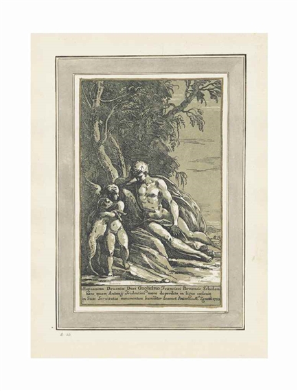 Saint John the Baptist in the Wilderness by Parmigianino, Antonio Maria Zanetti I, 1725