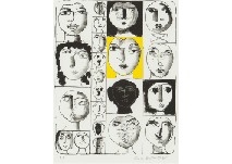 Artwork by Genichiro Inokuma, FACES, Made of lithograph