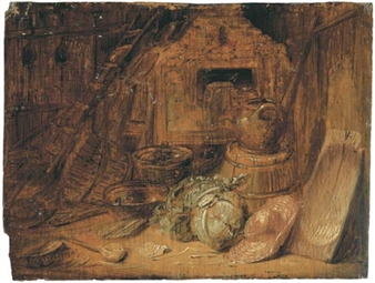 Intérieur d'étable - Frans Rijckhals