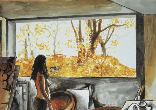 Tableau Guttuso "Marta Marzotto" - Œuvre D'art, Occasion, Verre Manquant