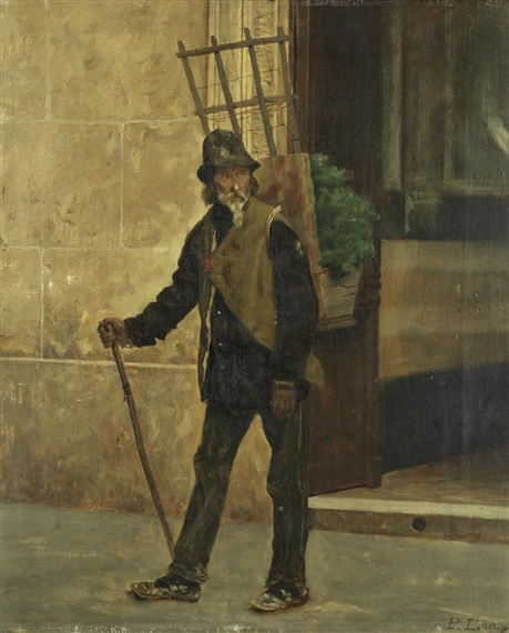 Artwork by Pedro Lira, The Watercress Seller, Made of oil on canvas