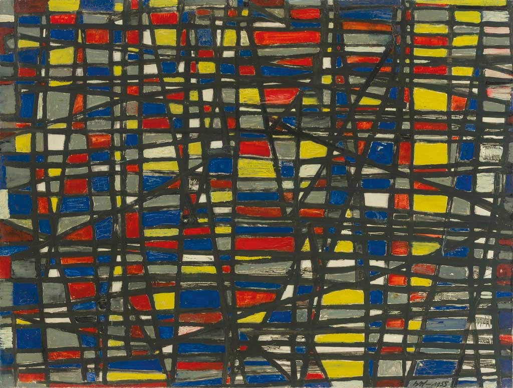 Artwork by Heinrich Wildemann, Abstrakte Komposition, Made of oil on hardboard