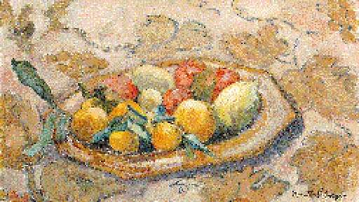 Lemons, Pears and Apples on a Table by Marthe Lebasque