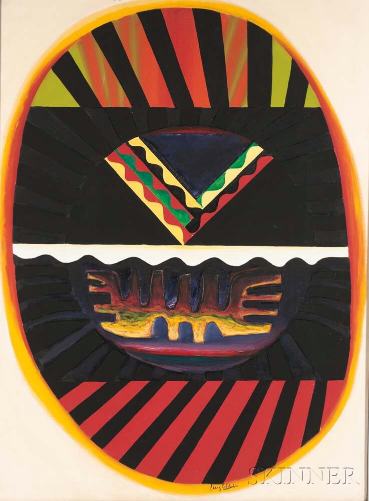 Artwork by Pérez Celis, Noche Sol en la Pampa, Made of Oil on canvas