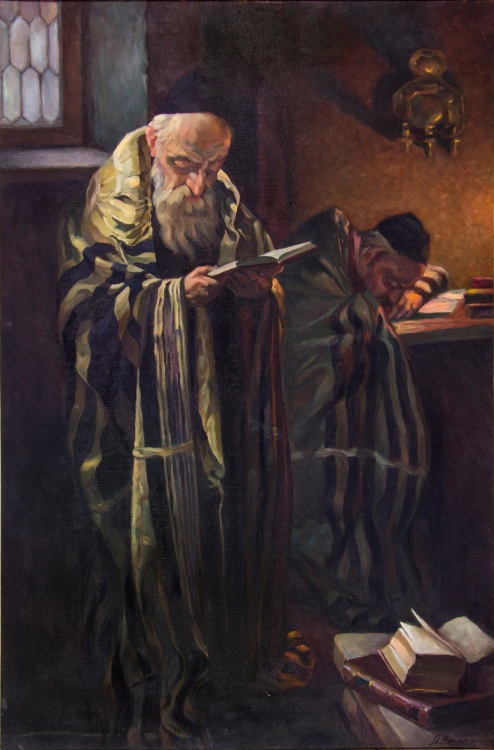 Stanislaus Bender | Two Rabbis in the Synagogue | MutualArt