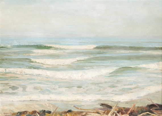 Coastal with rolling waves by Bert Phillips