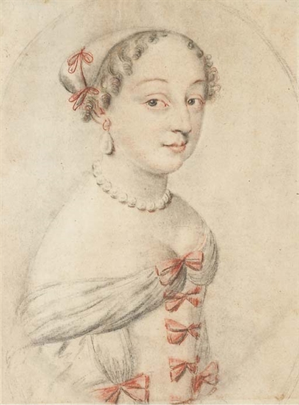 Portrait de femme en buste portant une coiffe by Nicolas Lagneau